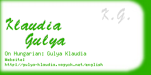 klaudia gulya business card